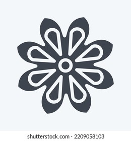 Icon Star Anise. suitable for Nuts symbol. glyph style. simple design editable. design template vector. simple illustration