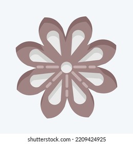 Icono Estrella Anís. adecuado para el símbolo Nuts. estilo plano. diseño simple editable. vector de plantilla de diseño. ilustración simple