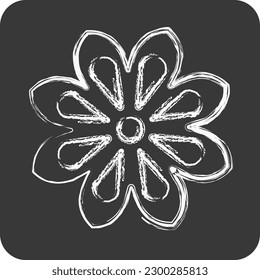 Icon Star Anise. geeignet für Nuts Symbol. Kreideart. einfaches Design bearbeitbar. Designvorlage, Vektor. einfache Abbildung