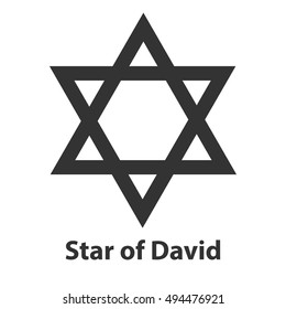 Icon of Star of David symbol. Judaism religion sign