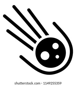 
Icon of a star falling from space with speed

