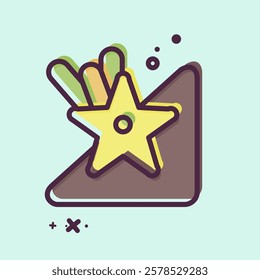 Icon Star Fish. related to Summer symbol. MBE style. design editable