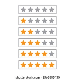 icon star five orange simple design