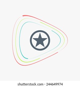 Icon star. Flat style. Flat design style. Made vector illustration