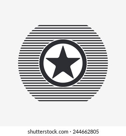 Icon star. Flat style. Flat design style. Made vector illustration