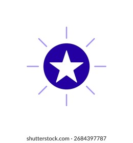 Icono de una estrella, aislado contra un fondo limpio.
