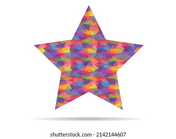 estrella de icono de color bajo polilla