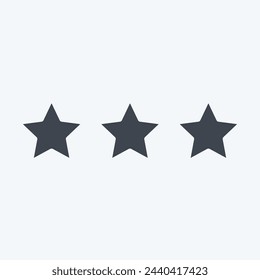 Icon Star Rank. related to Military And Army symbol. glyph style. simple design illustration