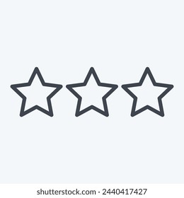 Icon Star Rank. related to Military And Army symbol. line style. simple design illustration