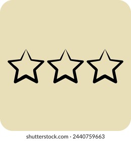 Icon Star Rank. related to Military And Army symbol. hand drawn style. simple design illustration