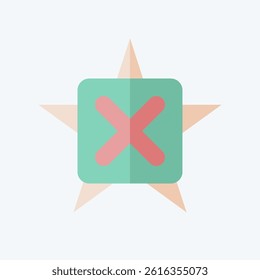 Icon Star. related to Exclamation symbol. flat style. design editable