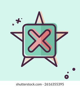 Icon Star. related to Exclamation symbol. MBE style. design editable