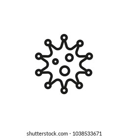 Icon of star shaped bacteria. Cell, aids, pathogen. Medicine concept. Can be used for topics like infection, microbiology, microorganism