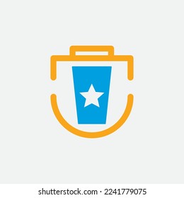 Icon star shield symbol design. Badge symbol insignia