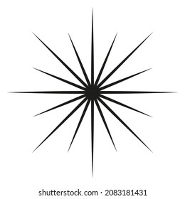 Icon  star or snowflake  isolated on white background. Logo isolated on white background for greeting card, poster, print, textile etc.