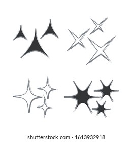 Icon star. Sparkles collection. Sparks vector icons set