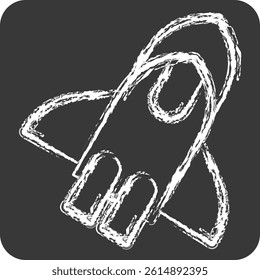 Icon Star Up. related to Cryptocurrency symbol. chalk Style