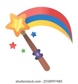 Un icono de la estrella quiere en estilo plano 