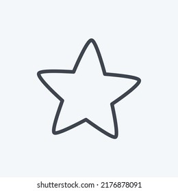 Icon Starfish. suitable for Animal symbol. line style. simple design editable. design template vector. simple symbol illustration