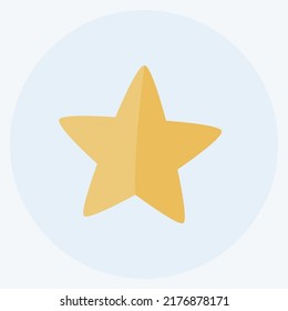 Icon Starfish. suitable for Animal symbol. flat style. simple design editable. design template vector. simple symbol illustration