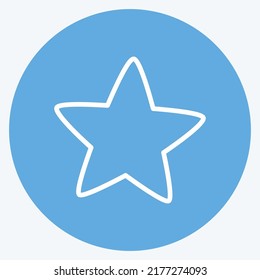 Icon Starfish. suitable for Animal symbol. blue eyes style. simple design editable. design template vector. simple symbol illustration