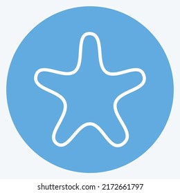 Icon Starfish. suitable for Sea symbol. blue eyes style. simple design editable. design template vector. simple symbol illustration