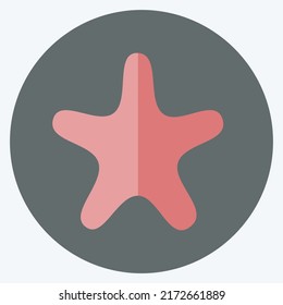 Icon Starfish. suitable for Sea symbol. flat style. simple design editable. design template vector. simple symbol illustration