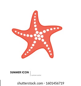 Icon of a starfish. Summer icon