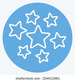 Icon Stars Around. related to Stars symbol. blue eyes style. simple design editable. simple illustration. simple vector icons