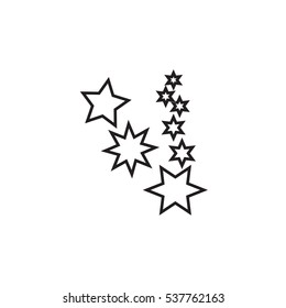 Icon of stars favorite on white background. All elements stars favorite for web design and decoration of greeting cards. Vector.