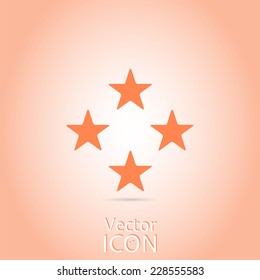 Icon stars. Flat style. Made in vector