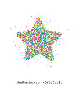 Icon stars out of multicolored circles. Vector illustration