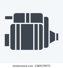 Icon Starter Car. related to Car Parts symbol. glyph style. simple design editable. simple illustration
