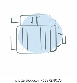 Icon Starter Car. related to Car Parts symbol. Color Spot Style. simple design editable. simple illustration