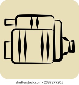 Icon Starter Car. related to Car Parts symbol. hand drawn style. simple design editable. simple illustration