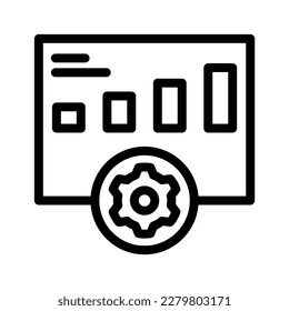 Icon Statistic Control. editable file and color, vector icon illustration