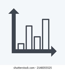 Icon Statistical Analysis. suitable for data analytics symbol. glyph style. simple design editable. design template vector. simple symbol illustration