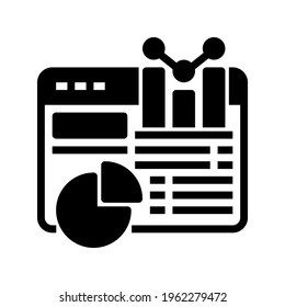 Icon Statistics Dashboard With Style Outline