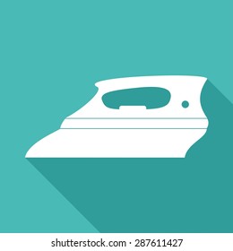 Icon Steam iron with a long shadow