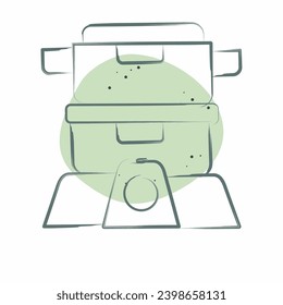 Icon Steamer. related to Cooking symbol. Color Spot Style. simple design editable. simple illustration