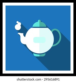 Icon of steaming teapot