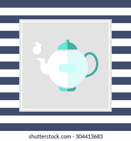 Icon of steaming teapot