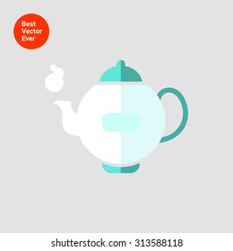 Icon of steaming teapot