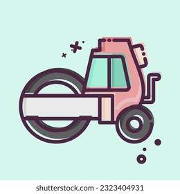 Icon Steamroller. related to Construction Vehicles symbol. MBE style. simple design editable. simple illustration