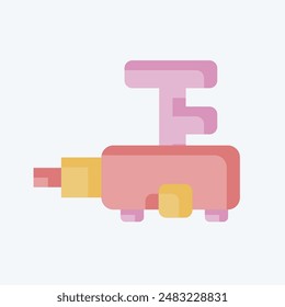 Icon Steering Gearbox. related to Car Maintenance symbol. flat style. simple illustration