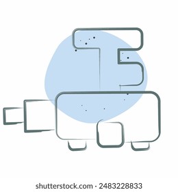 Icon Steering Gearbox. related to Car Maintenance symbol. Color Spot Style. simple illustration