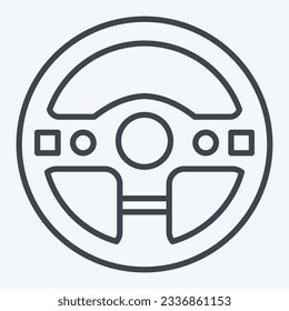 Icon Steering Wheel. related to Racing symbol. line style. simple design editable. simple illustration