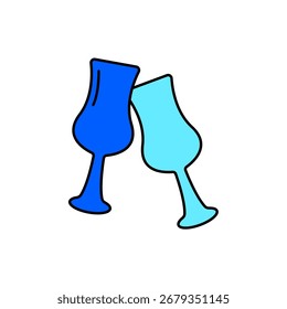 Icono de un Stemware, aislado contra un fondo limpio.