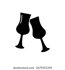 Icono de un Stemware, aislado contra un fondo limpio.