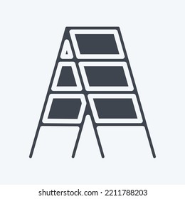 Icon Stepladder. suitable for Paint Art Tools symbol. glyph style. simple design editable. design template vector. simple illustration